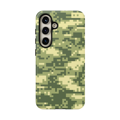 Olive Pixel Camo Tough Phone Case