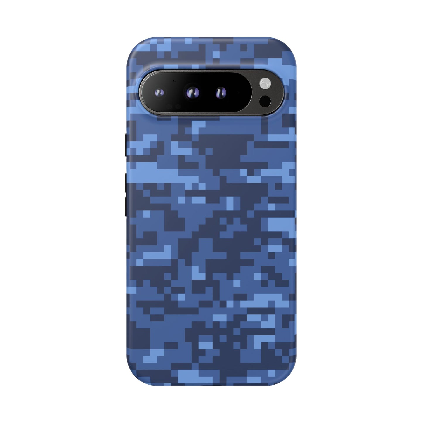 Navy Pixel Camo Tough Phone Case