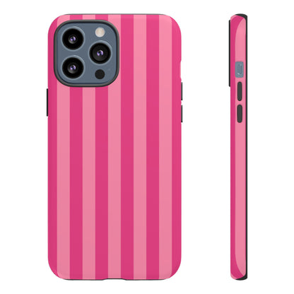 Pink Candy Stripe Tough Phone Case