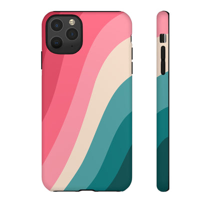 Blush Teal Wave Tough Phone Case