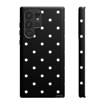 Black Polka Dot Tough Phone Case