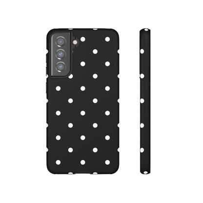 Black Polka Dot Tough Phone Case