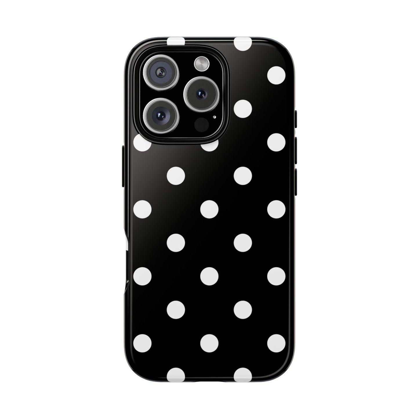 Black Polka Dot Tough Phone Case