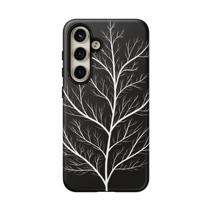 White Tree Silhouette Tough Phone Case