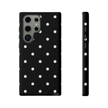 Black Polka Dot Tough Phone Case