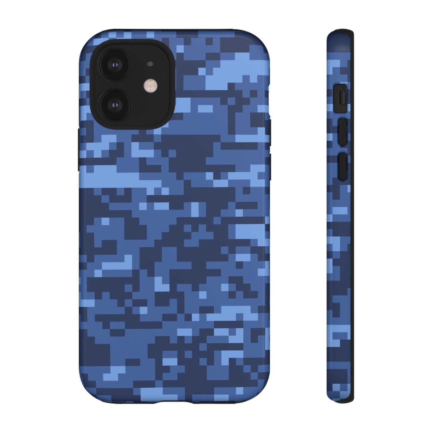 Navy Pixel Camo Tough Phone Case