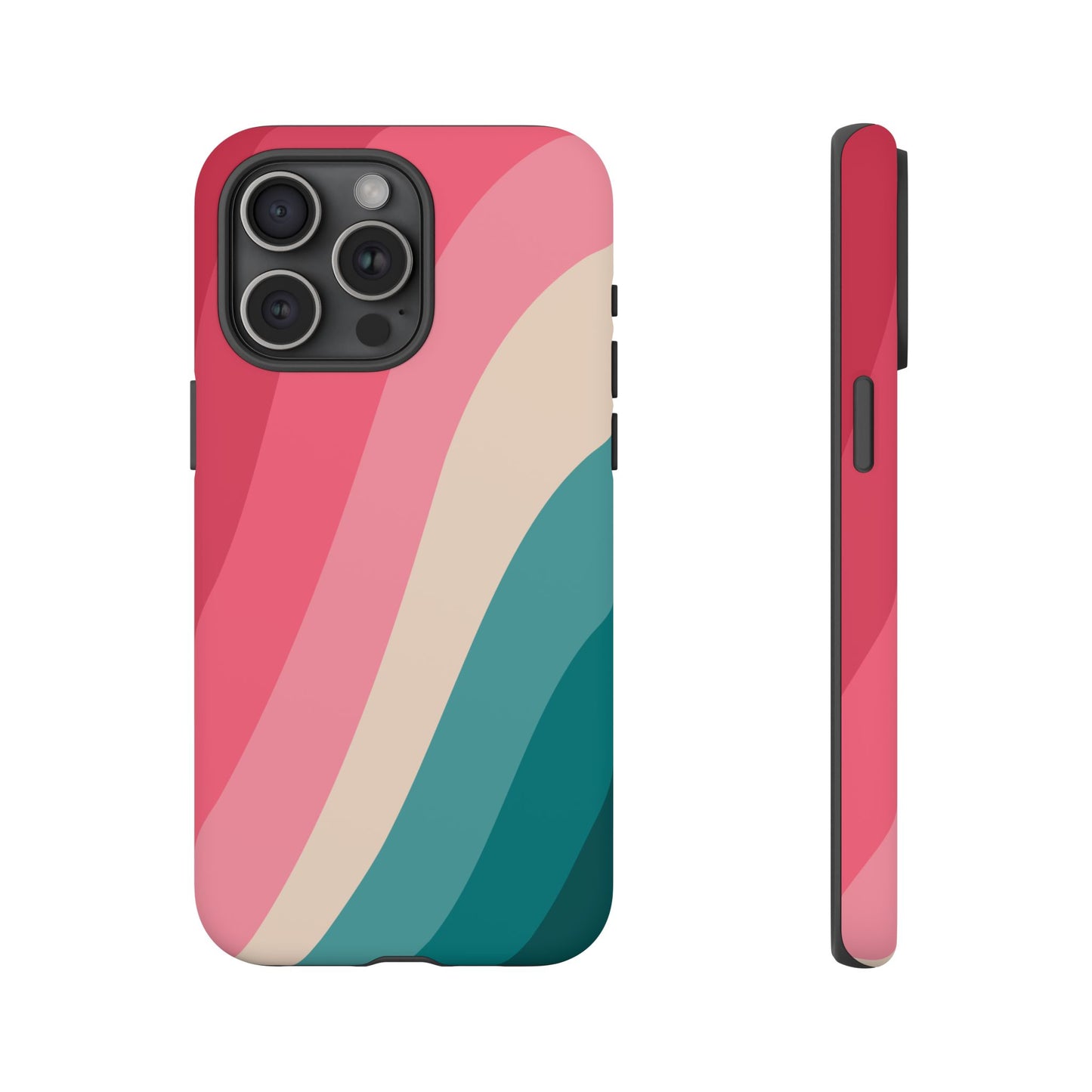 Blush Teal Wave Tough Phone Case