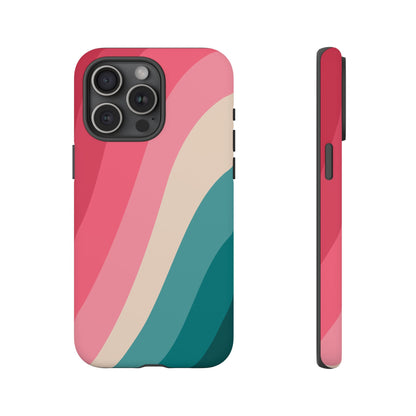 Blush Teal Wave Tough Phone Case