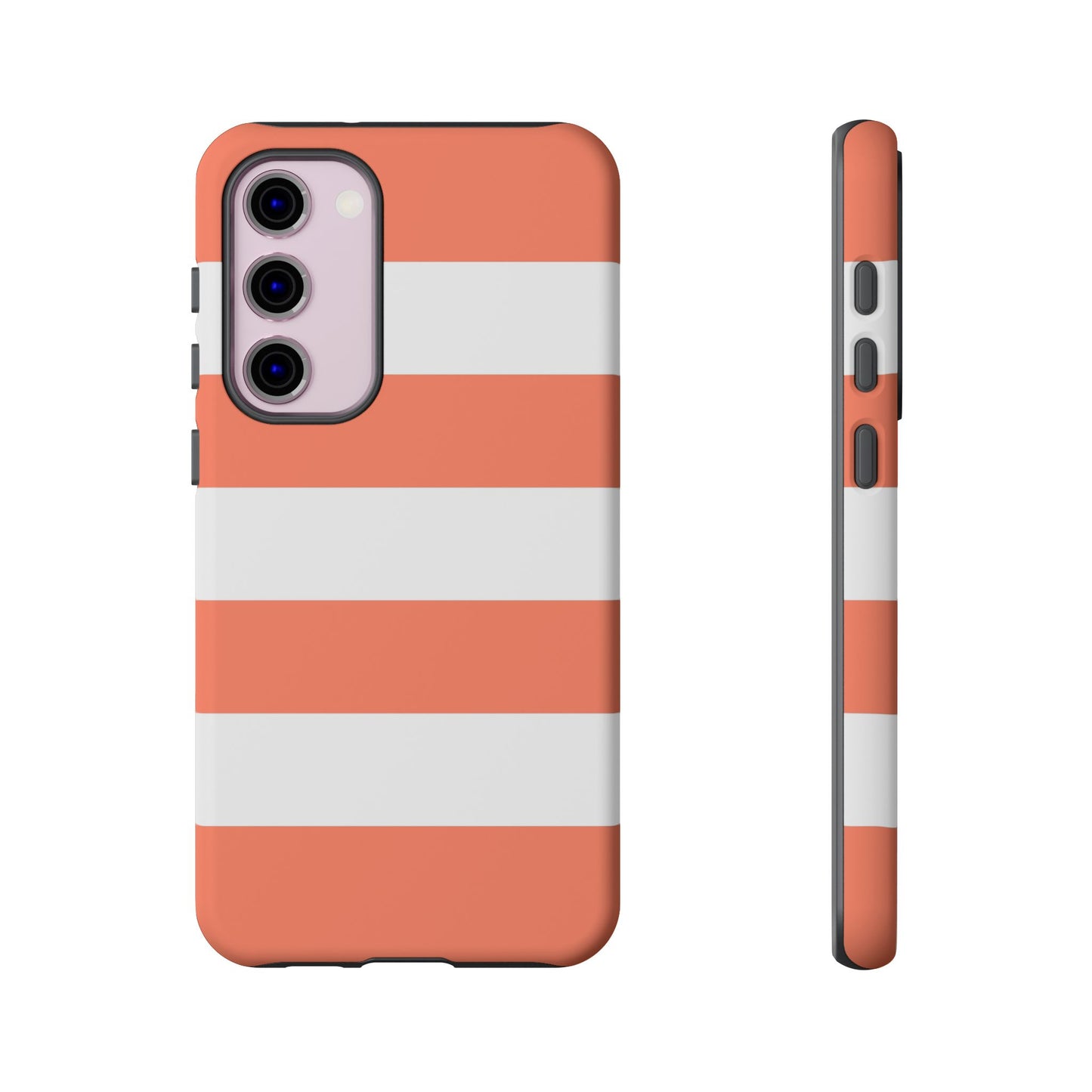 Coral Cabana Stripe Tough Phone Case