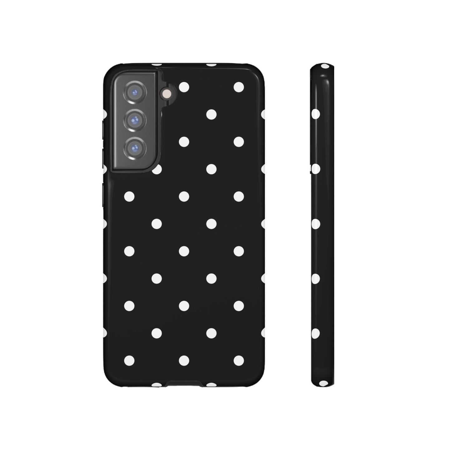 Black Polka Dot Tough Phone Case