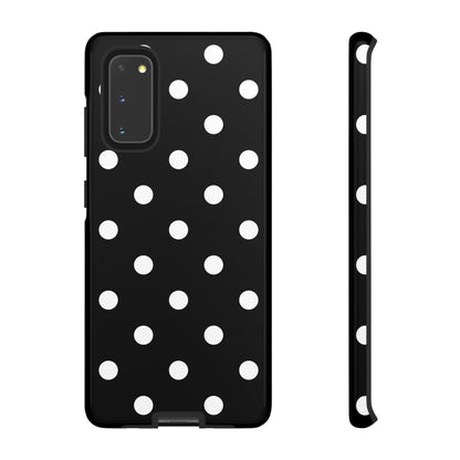 Black Polka Dot Tough Phone Case