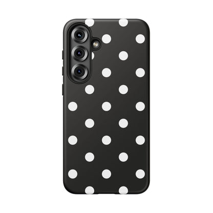 Black Polka Dot Tough Phone Case