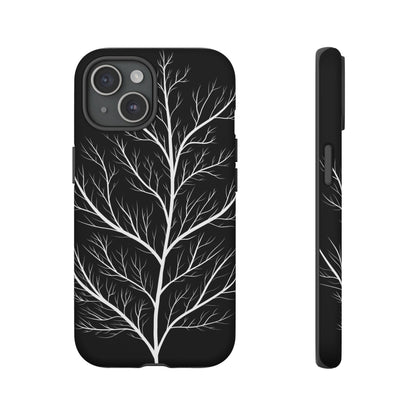 White Tree Silhouette Tough Phone Case