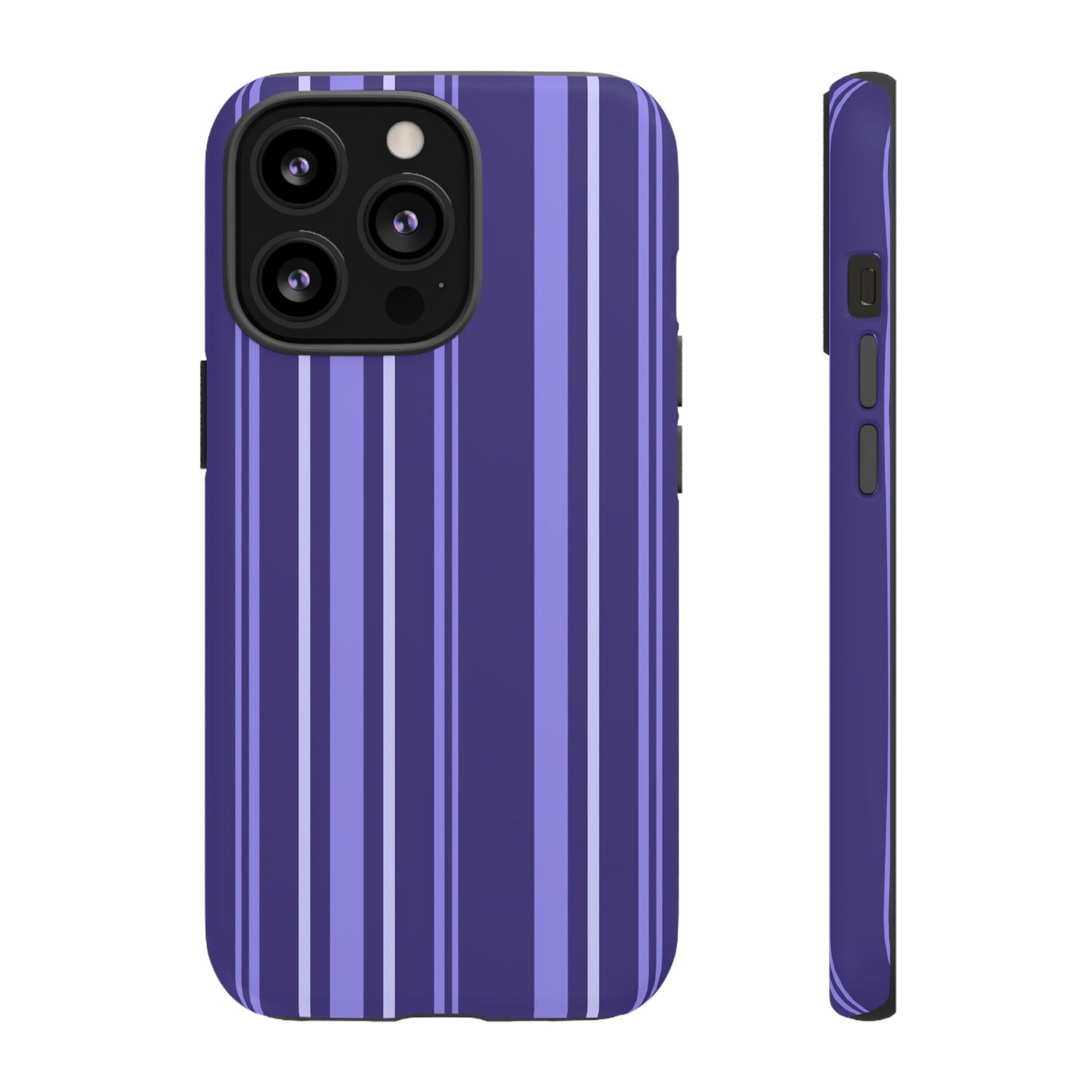Berry Violet Stripe Tough Phone Case