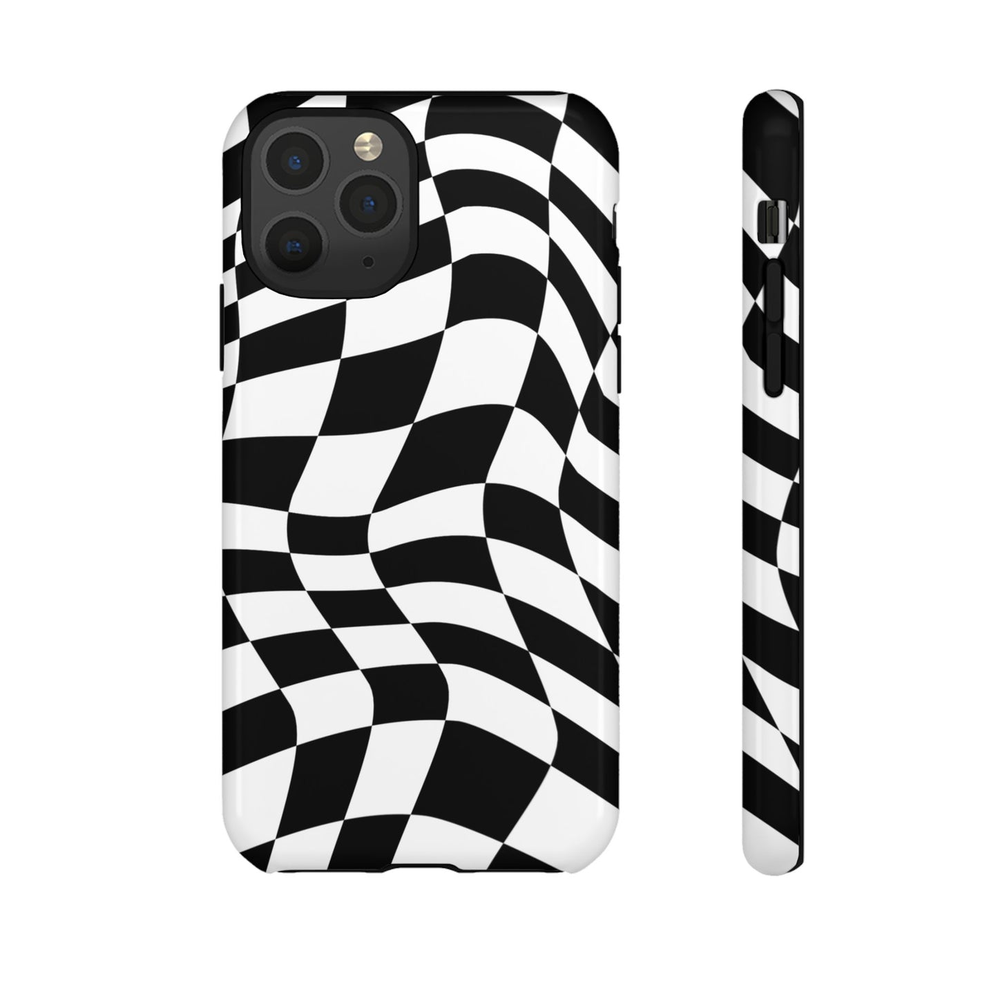 Warped Checker Tough Phone Case