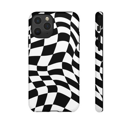 Warped Checker Tough Phone Case