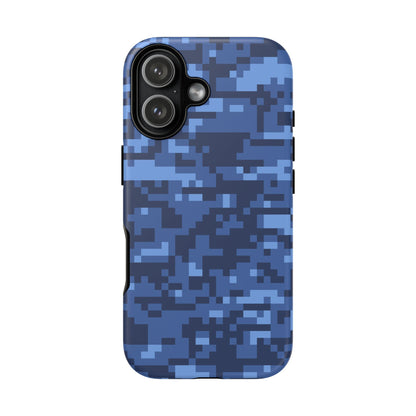 Navy Pixel Camo Tough Phone Case