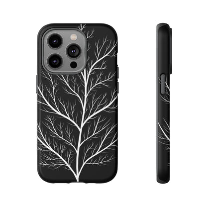 White Tree Silhouette Tough Phone Case