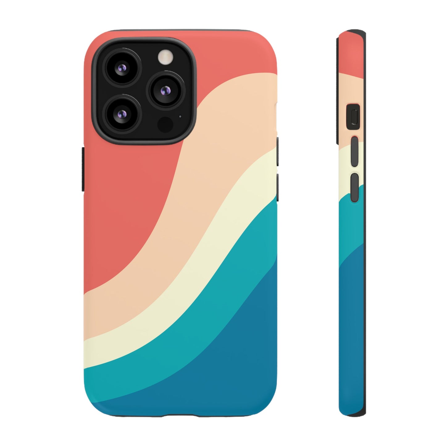 Retro Sunset Wave Tough Phone Case