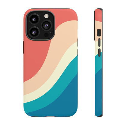 Retro Sunset Wave Tough Phone Case
