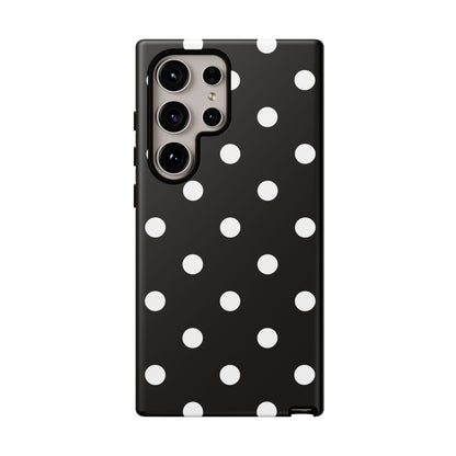 Black Polka Dot Tough Phone Case