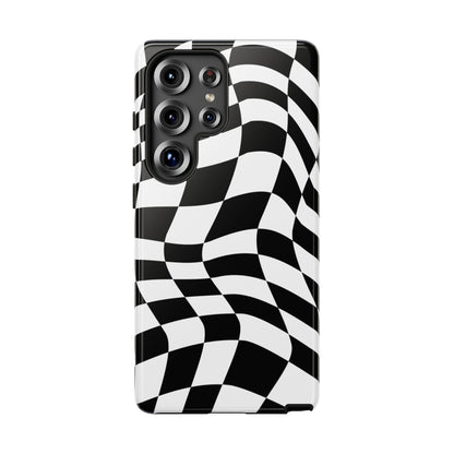 Warped Checker Tough Phone Case