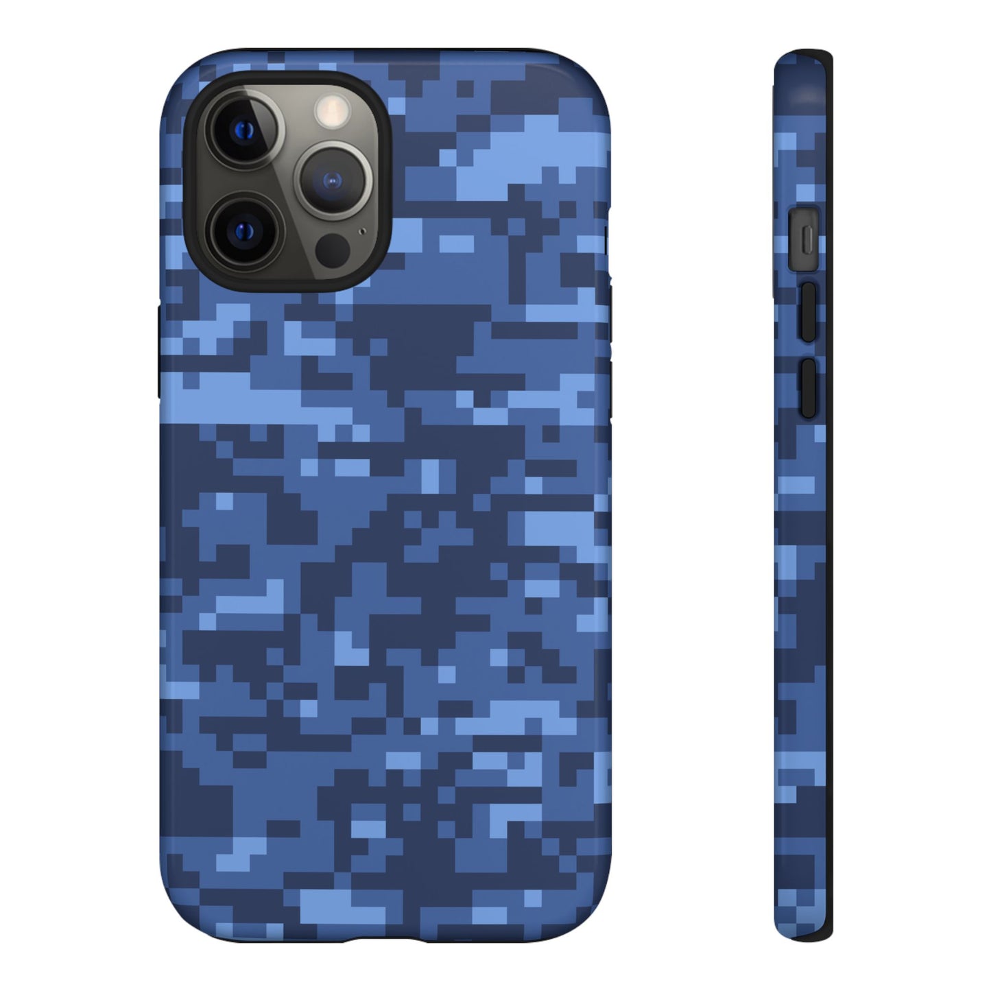 Navy Pixel Camo Tough Phone Case