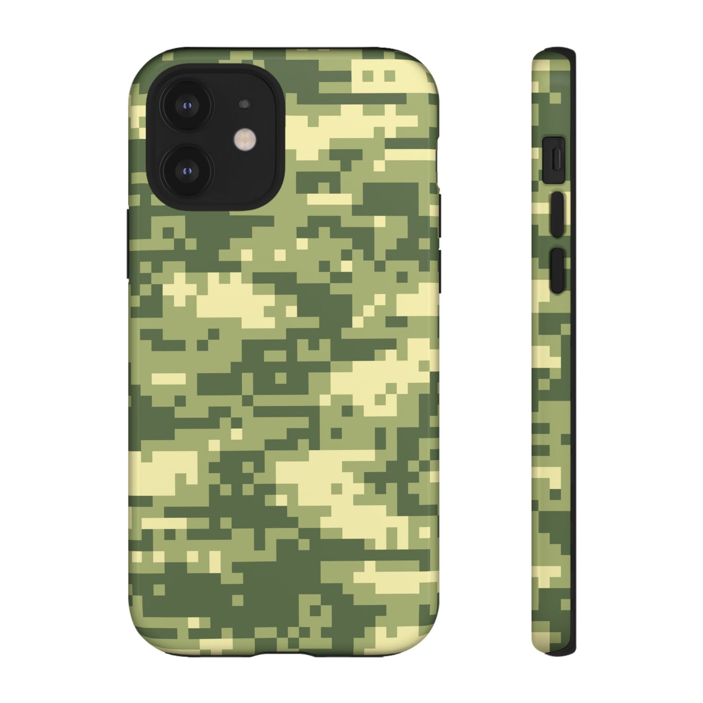 Olive Pixel Camo Tough Phone Case