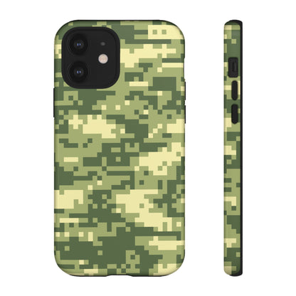 Olive Pixel Camo Tough Phone Case