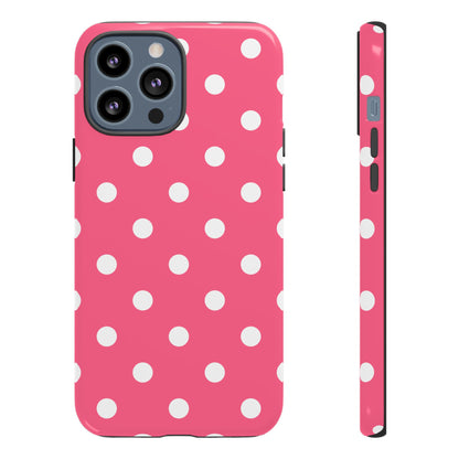 Bubblegum Pink Polka Dot Tough Phone Case