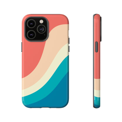 Retro Sunset Wave Tough Phone Case