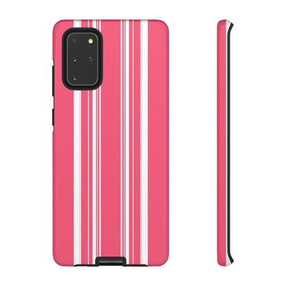Pink Prep Stripe Tough Phone Case
