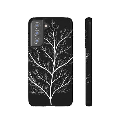 White Tree Silhouette Tough Phone Case
