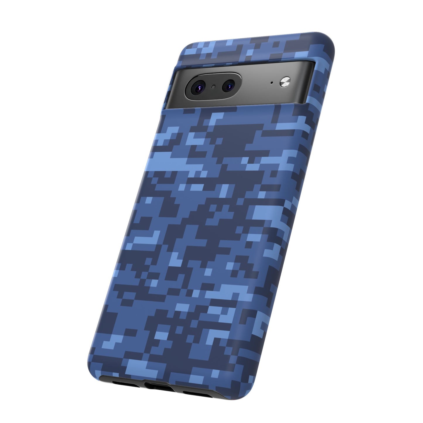 Navy Pixel Camo Tough Phone Case