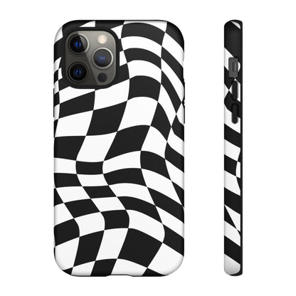Warped Checker Tough Phone Case