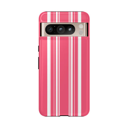 Pink Prep Stripe Tough Phone Case