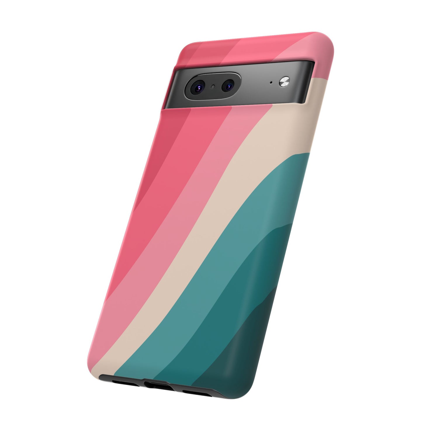 Blush Teal Wave Tough Phone Case