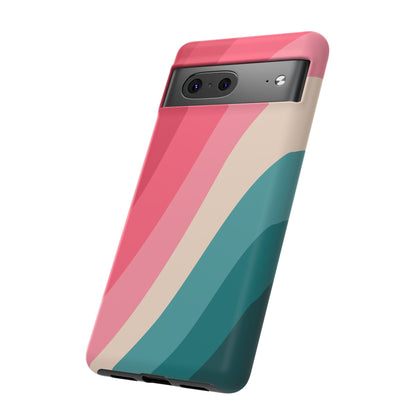 Blush Teal Wave Tough Phone Case