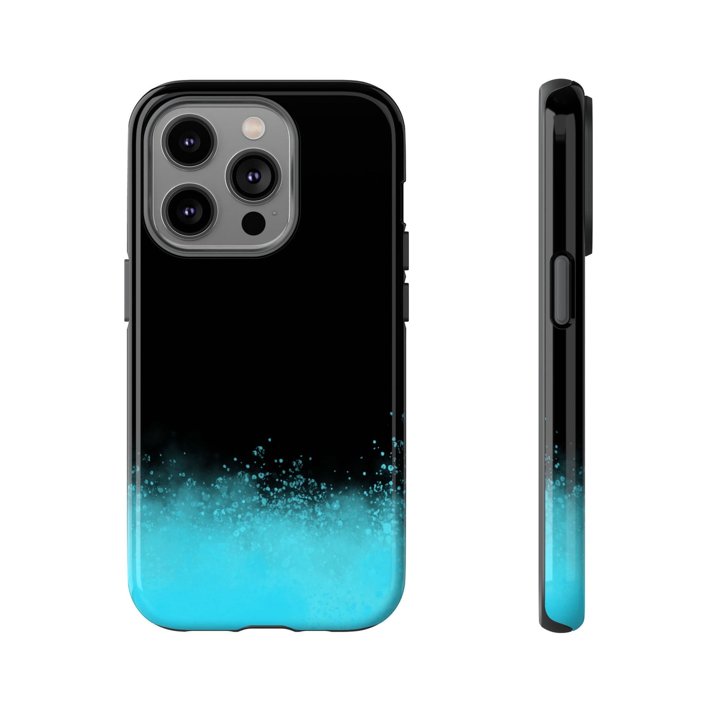 Black Aqua Splash Tough Phone Case