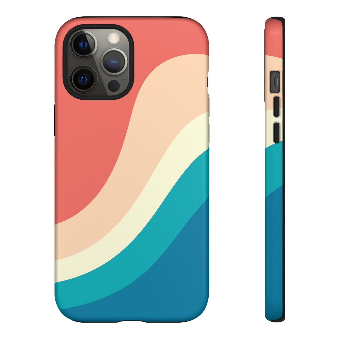 Retro Sunset Wave Tough Phone Case