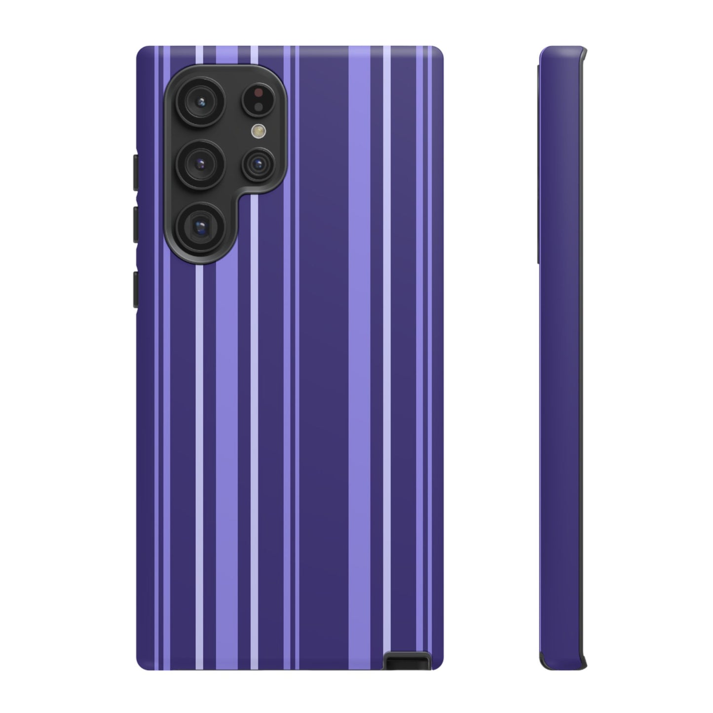 Berry Violet Stripe Tough Phone Case