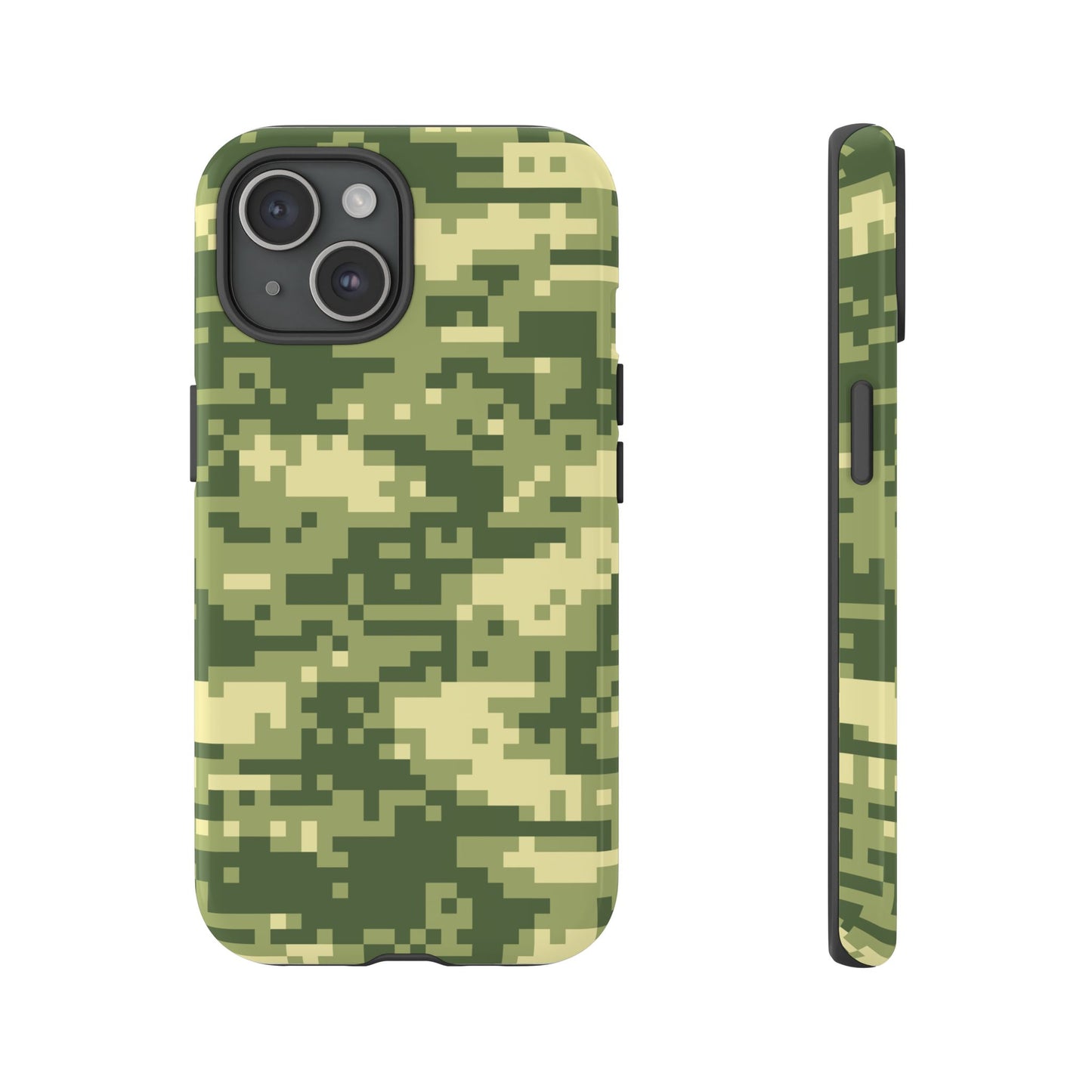 Olive Pixel Camo Tough Phone Case
