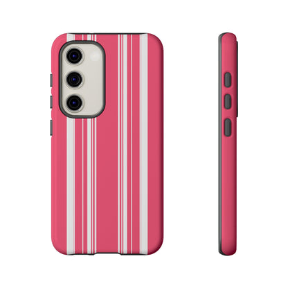 Pink Prep Stripe Tough Phone Case