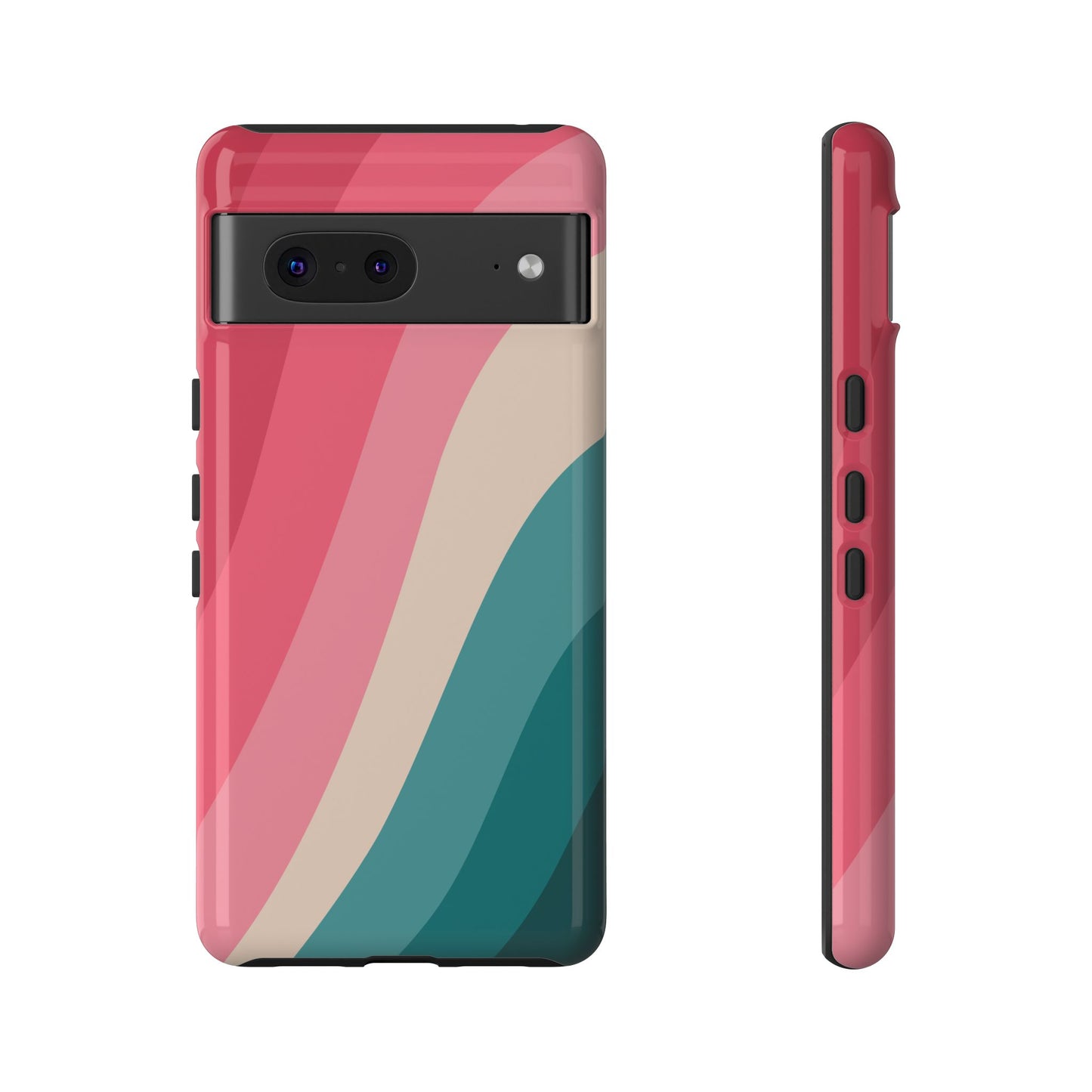 Blush Teal Wave Tough Phone Case