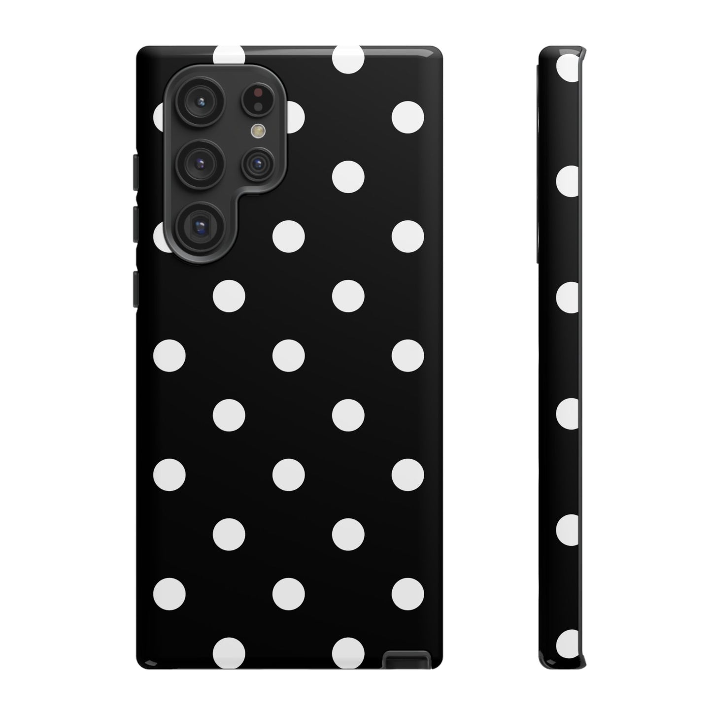 Black Polka Dot Tough Phone Case
