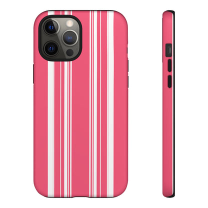 Pink Prep Stripe Tough Phone Case