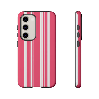 Pink Prep Stripe Tough Phone Case