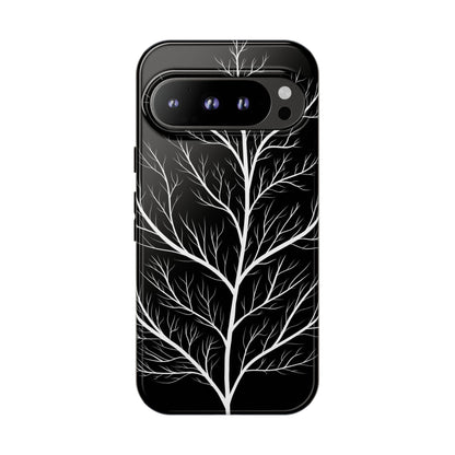 White Tree Silhouette Tough Phone Case