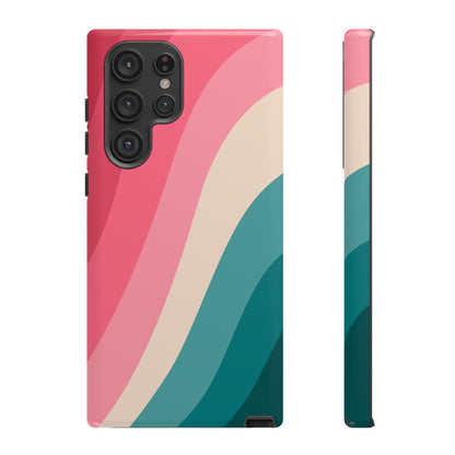 Blush Teal Wave Tough Phone Case