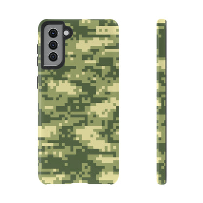 Olive Pixel Camo Tough Phone Case